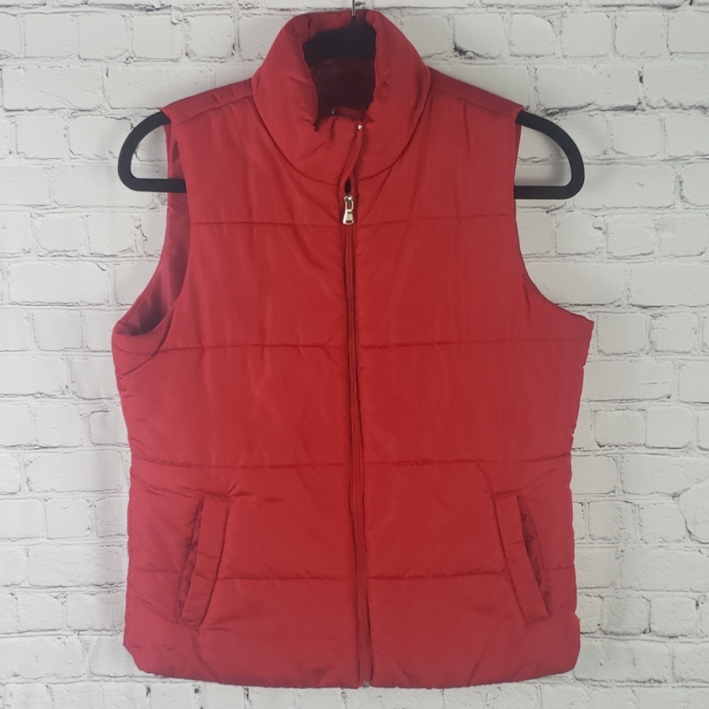 Made for Life Puffy Red Vest Small